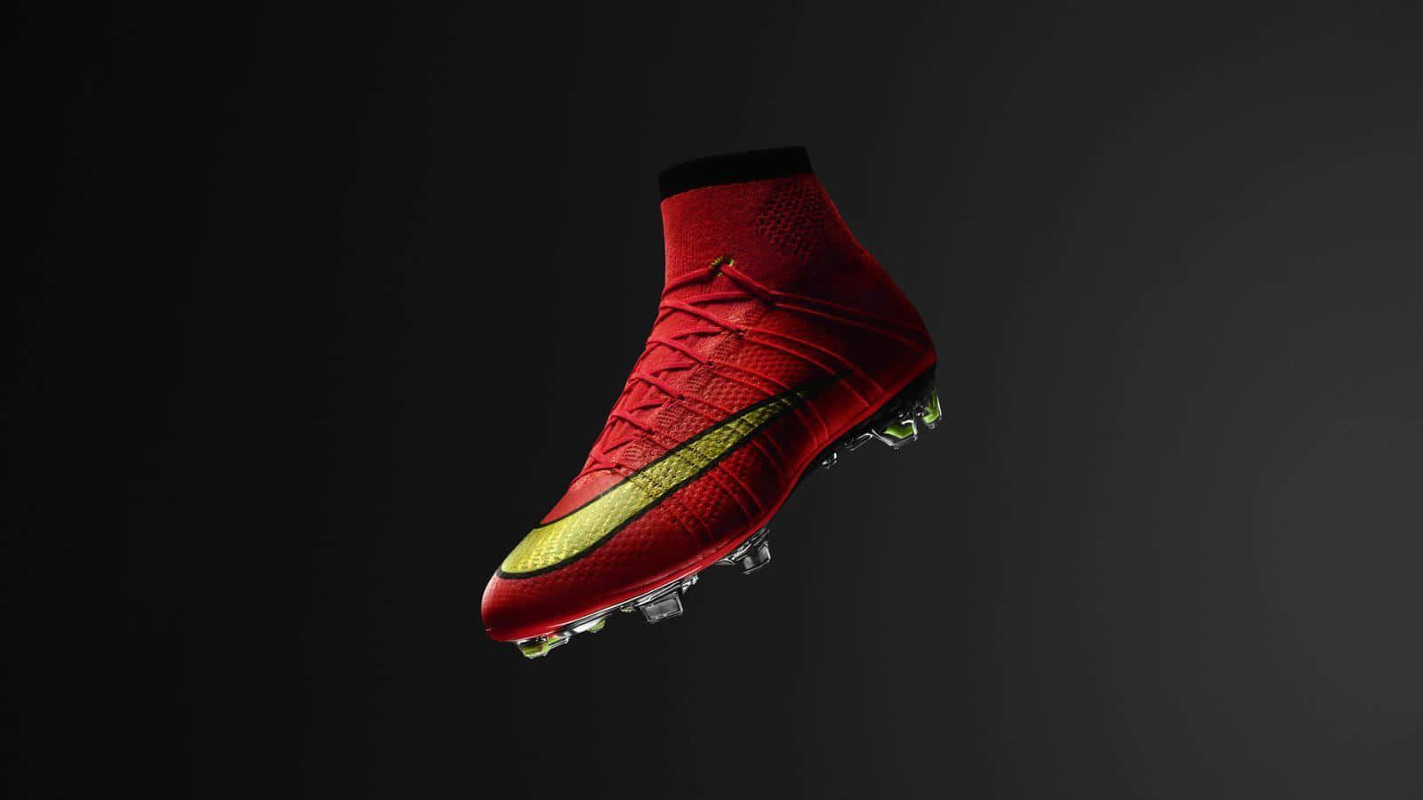 Red High Top Soccer Cleat Wallpaper