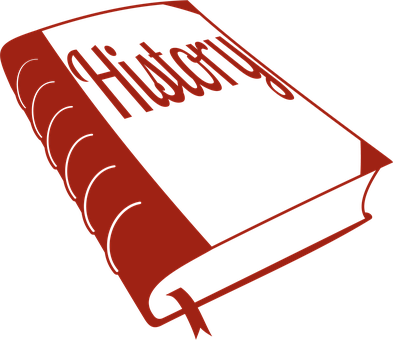 Red History Book Graphic PNG