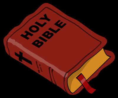 Red Holy Bible Cartoon PNG