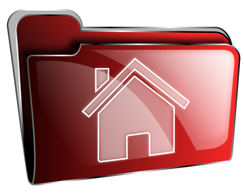 Red Home Folder Icon PNG