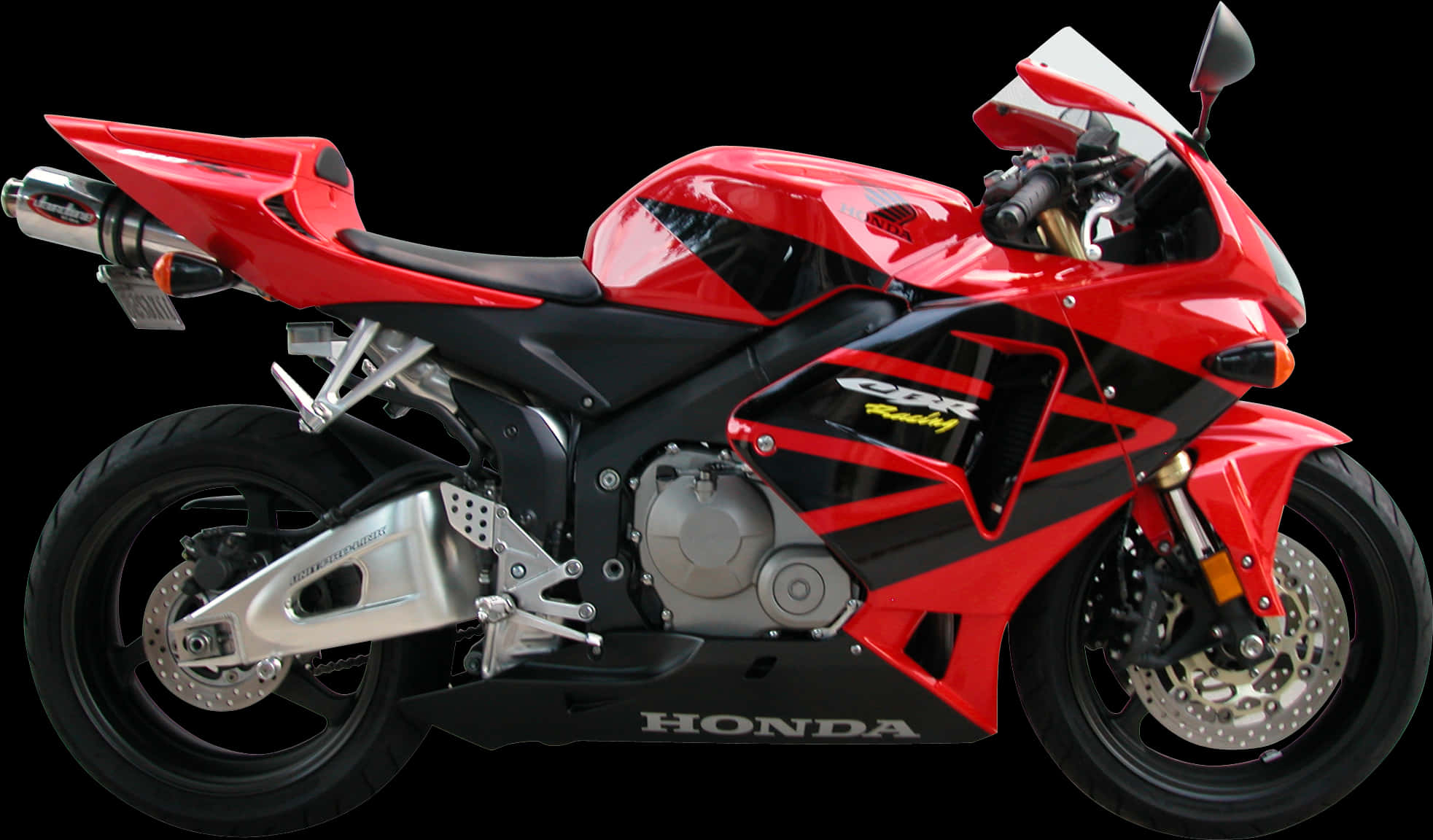 Red Honda C B R Sportbike Profile PNG