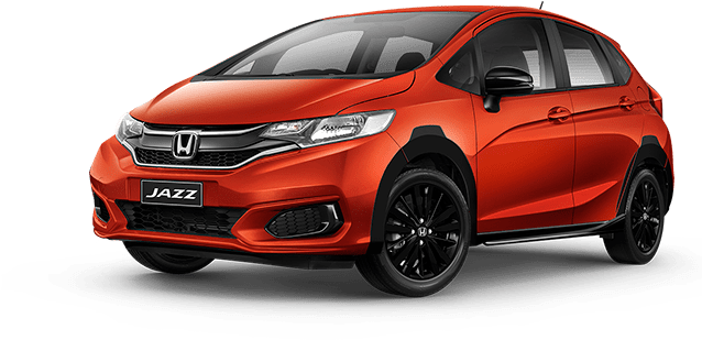 Red Honda Jazz Side View PNG