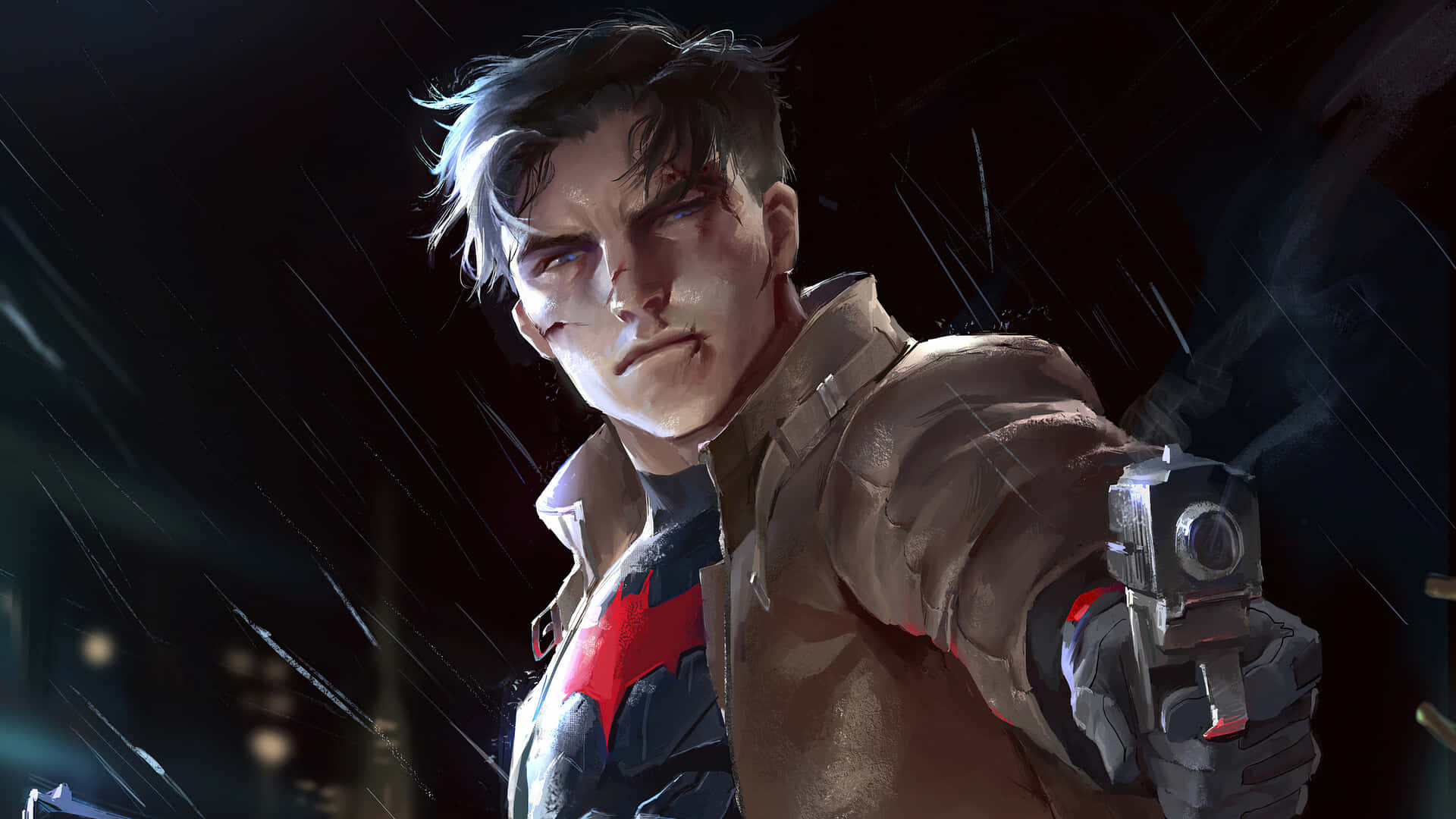 Out for a battle to survive, Red Hood is ready to fight.