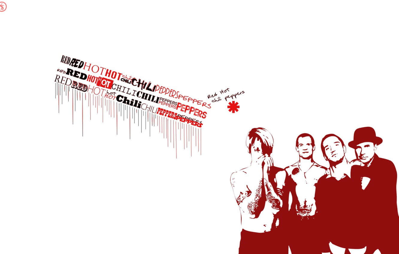 Røde Hot Chili Peppers rocker ud i en live præstation. Wallpaper