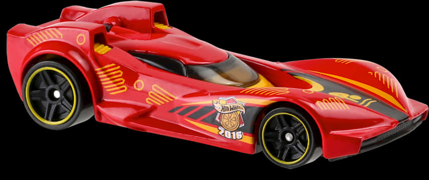 Red Hot Wheels Race Car2016 PNG