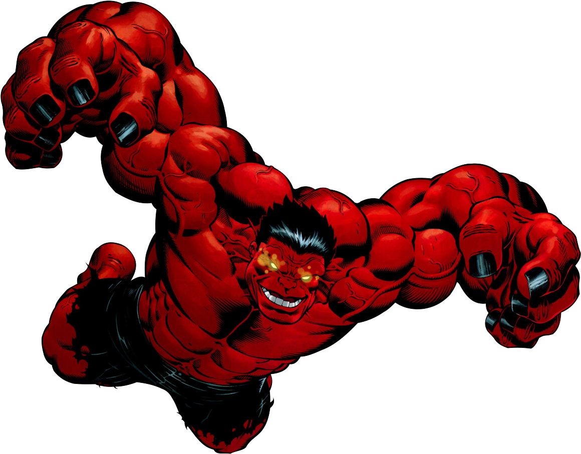 Red Hulk Power Punch PNG