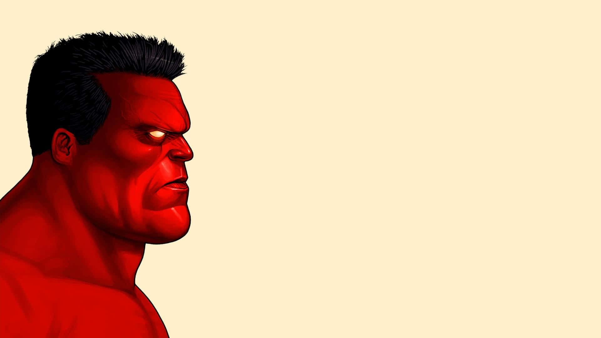 Red Hulk Profile Illustration Wallpaper