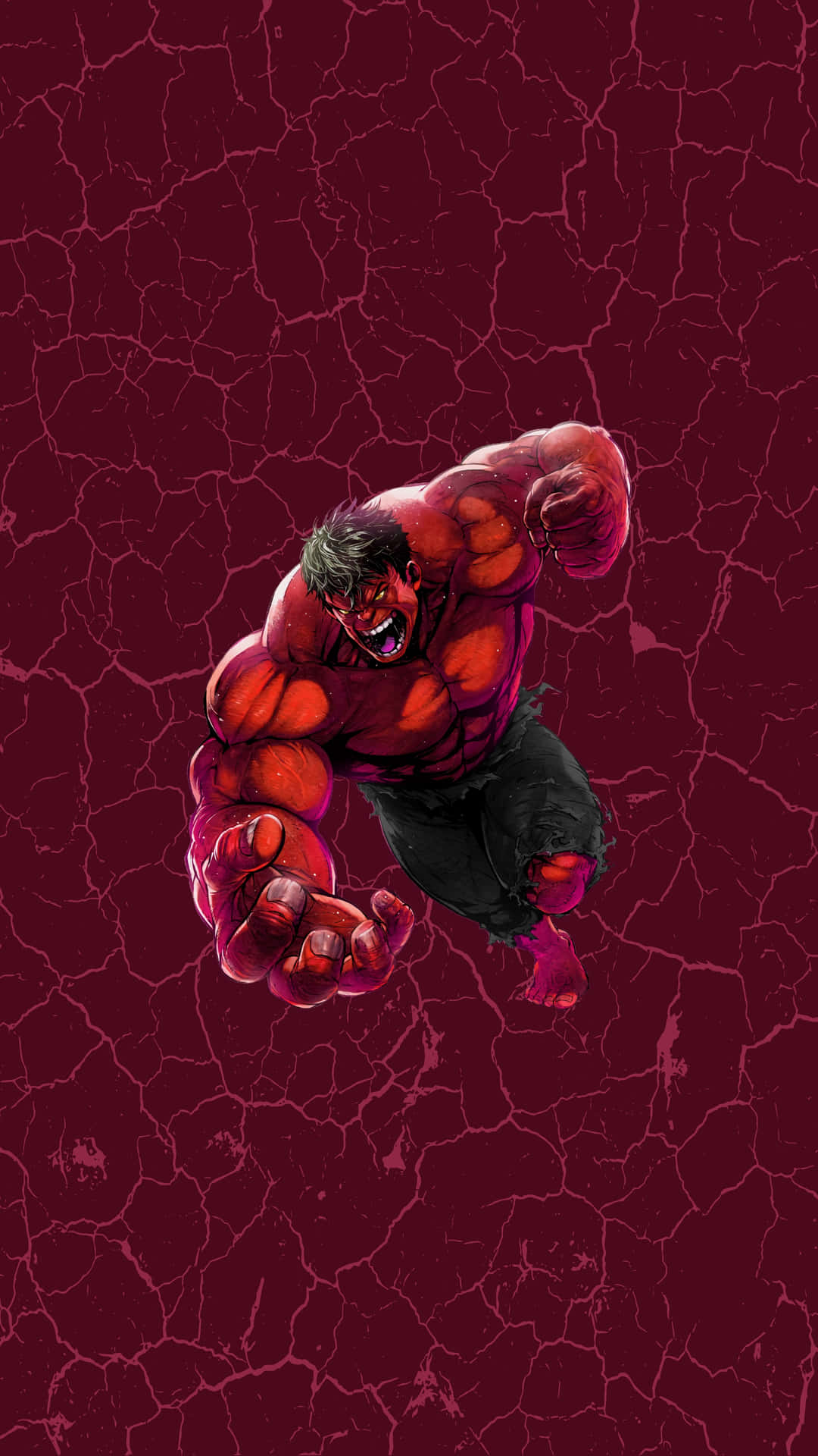 Red Hulk Rage Artwork Wallpaper