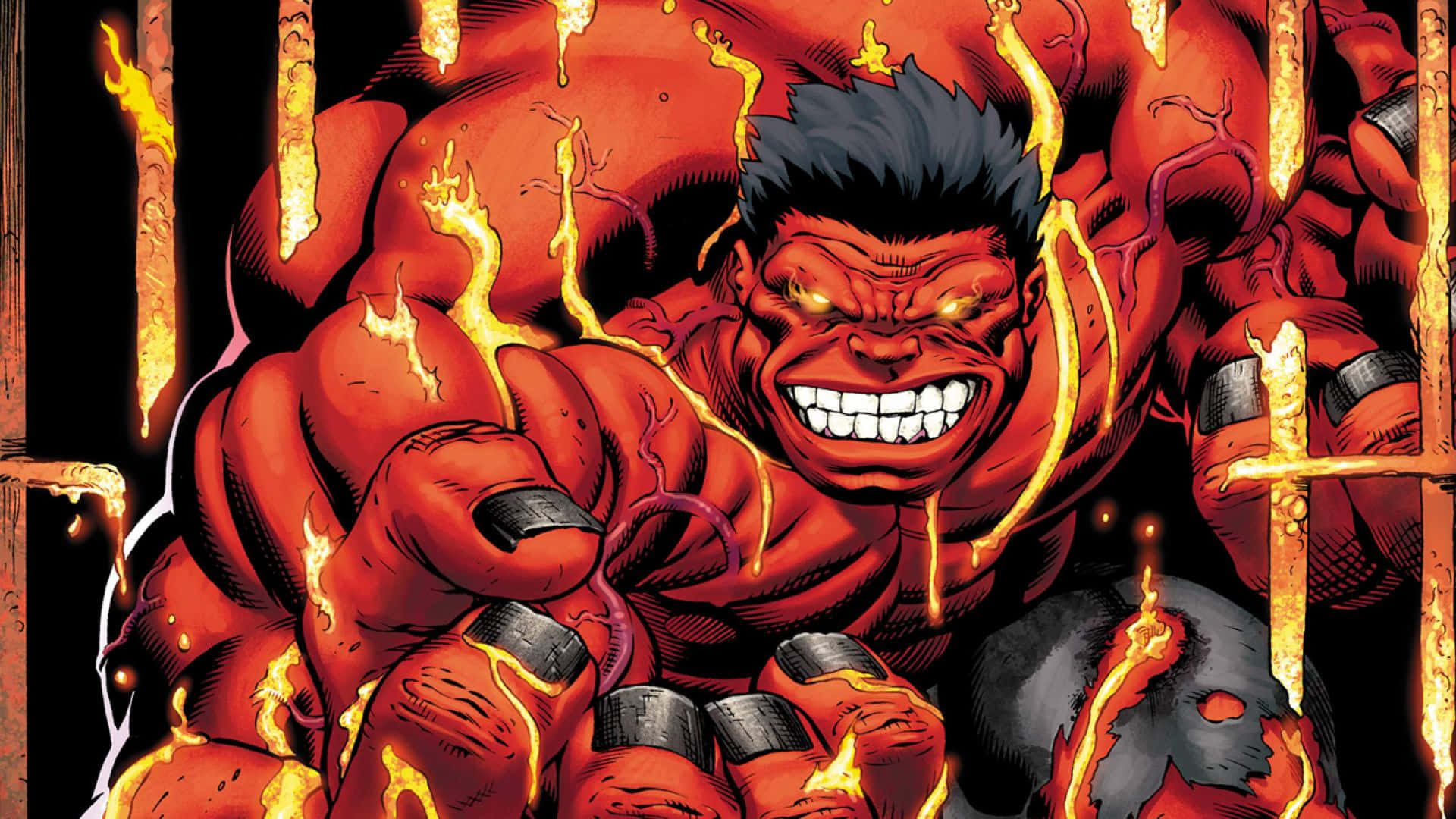 Red Hulk Raging Fire Wallpaper