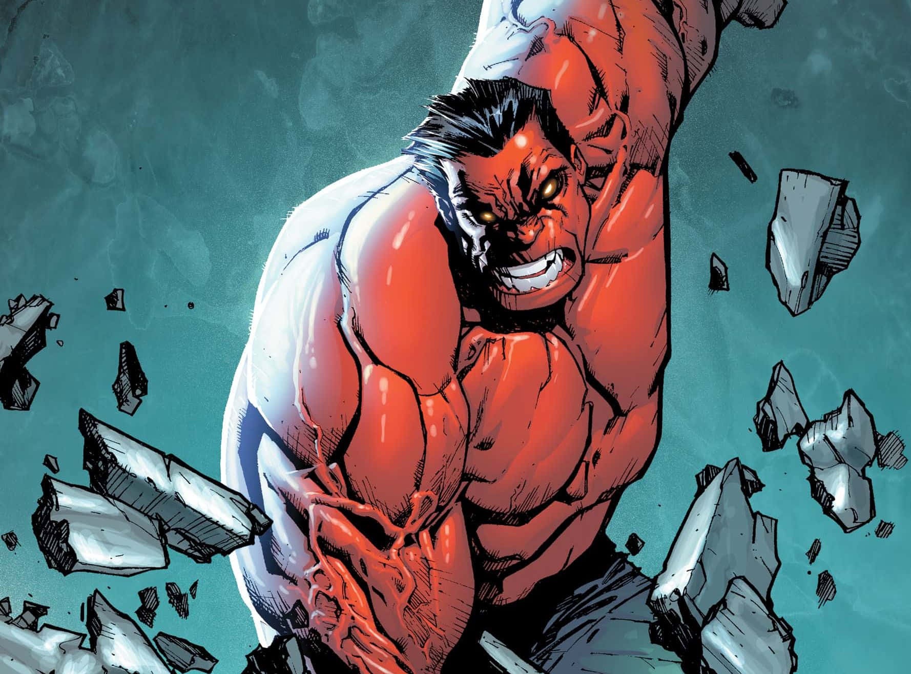 Red Hulk Rampage Wallpaper