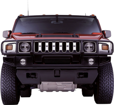 Red Hummer Front View PNG