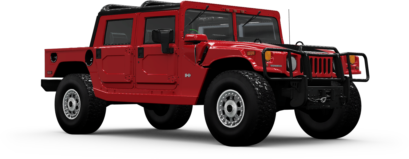 Red Hummer H1 Alpha Pickup Truck PNG