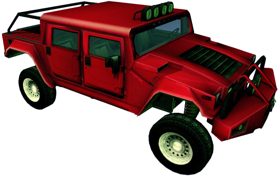 Red Hummer H1 Offroad Vehicle PNG