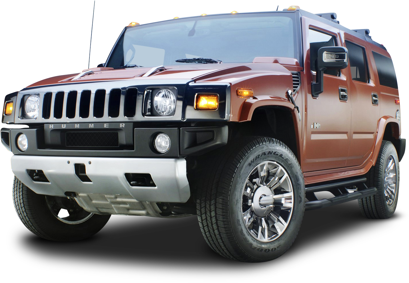 Red Hummer H2 S U V PNG