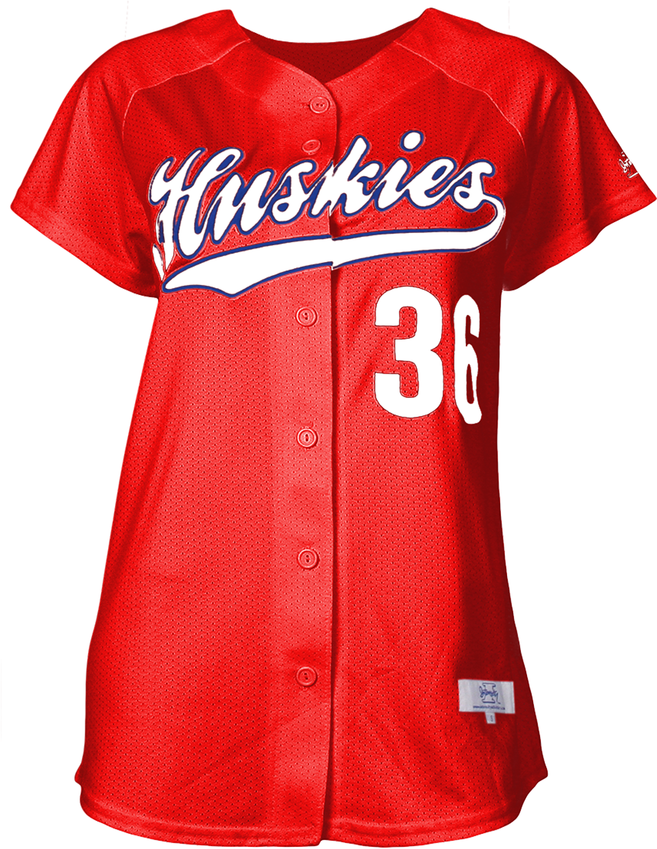 Red Huskies Baseball Jersey Number36 PNG