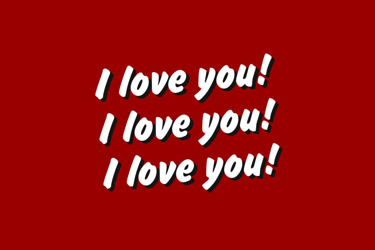 Red I Love You! Wallpaper
