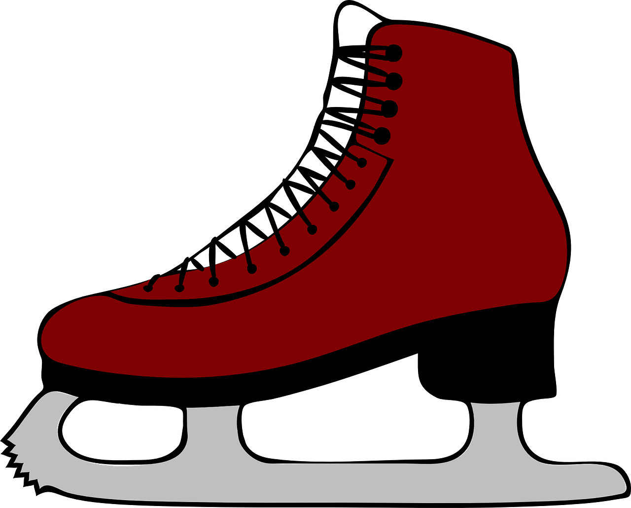 Red Ice Skate Illustration PNG