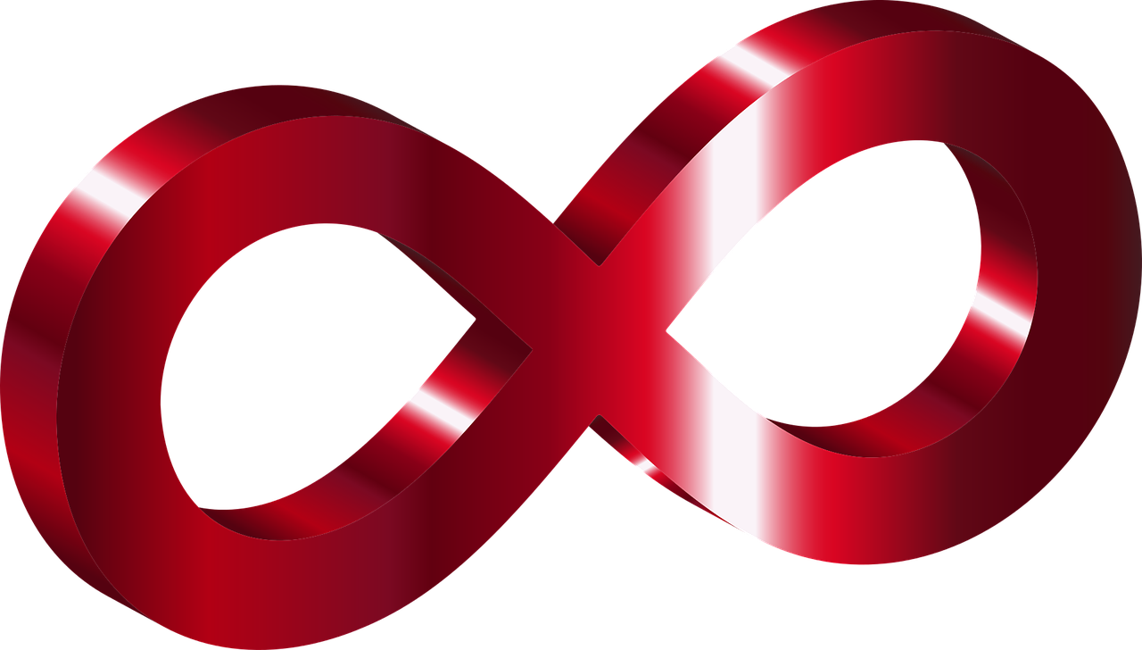 Red Infinity Symbol Graphic PNG