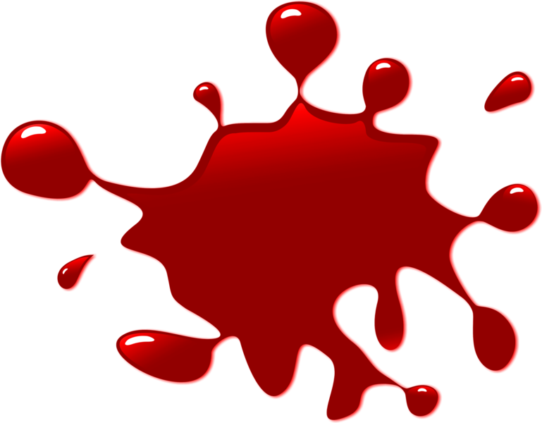 Red Ink Splash Graphic PNG