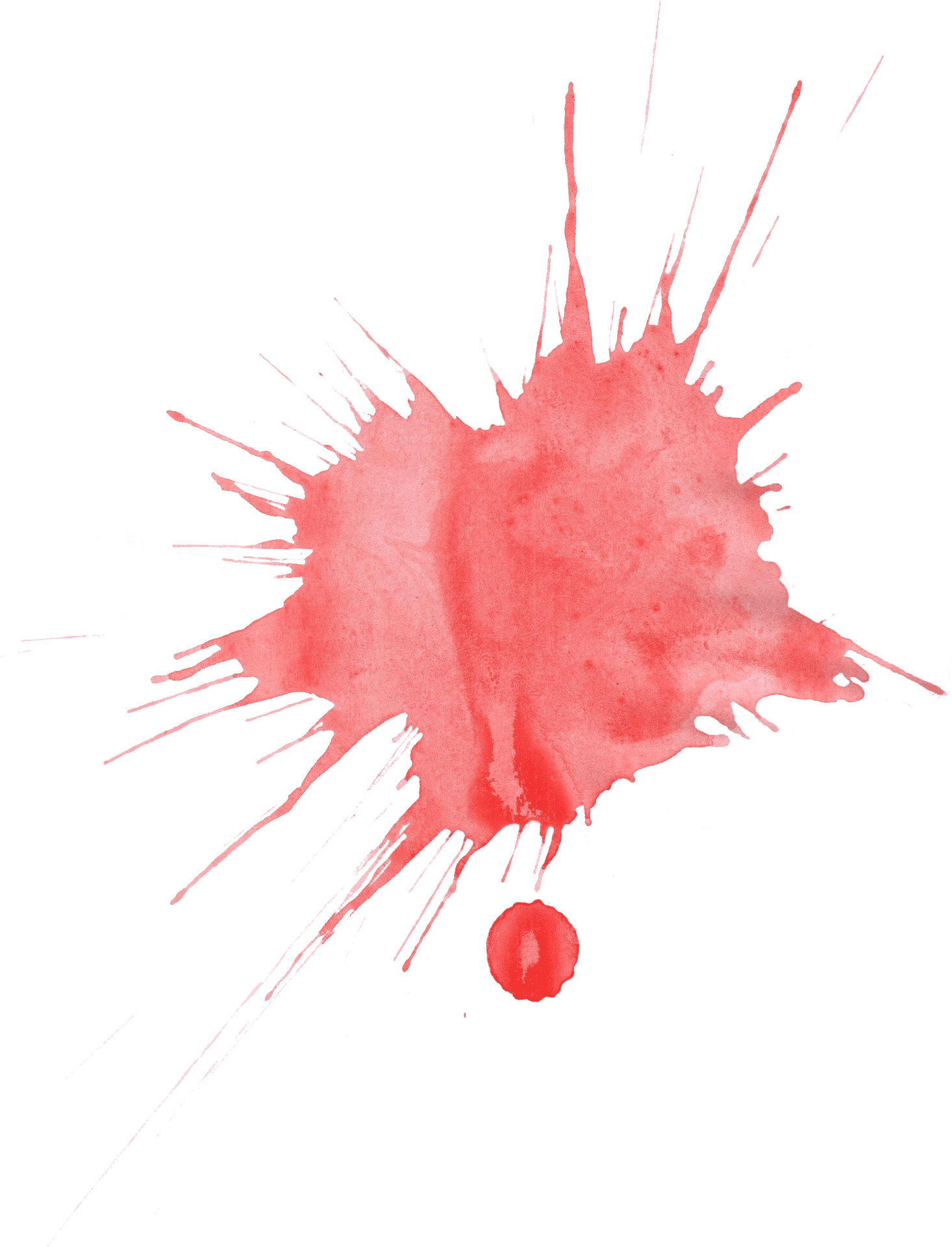 Red Ink Splash Texture PNG