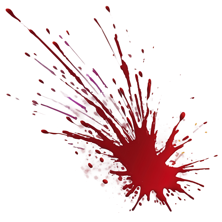 Red Ink Splatter Illustration Png 06132024 PNG