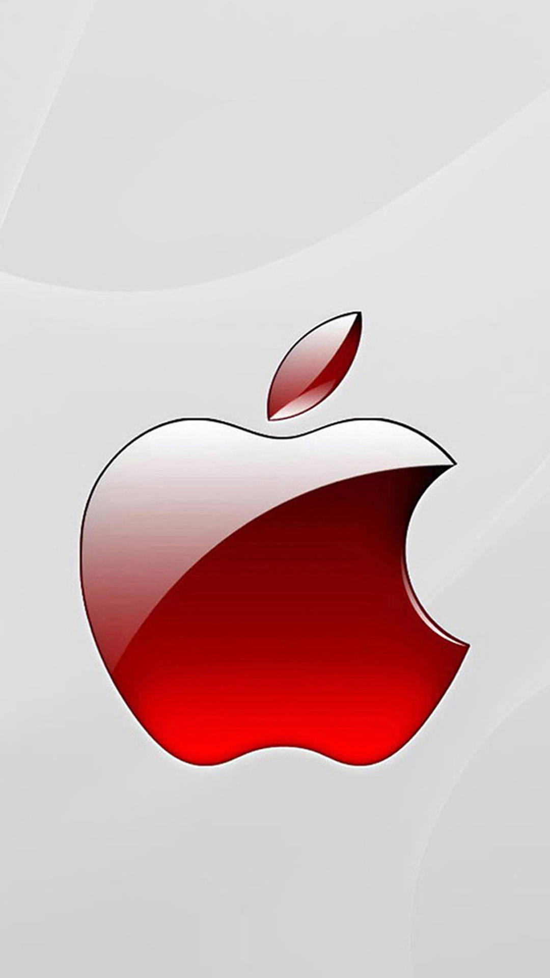 Red Iphone Apple Logo Picture