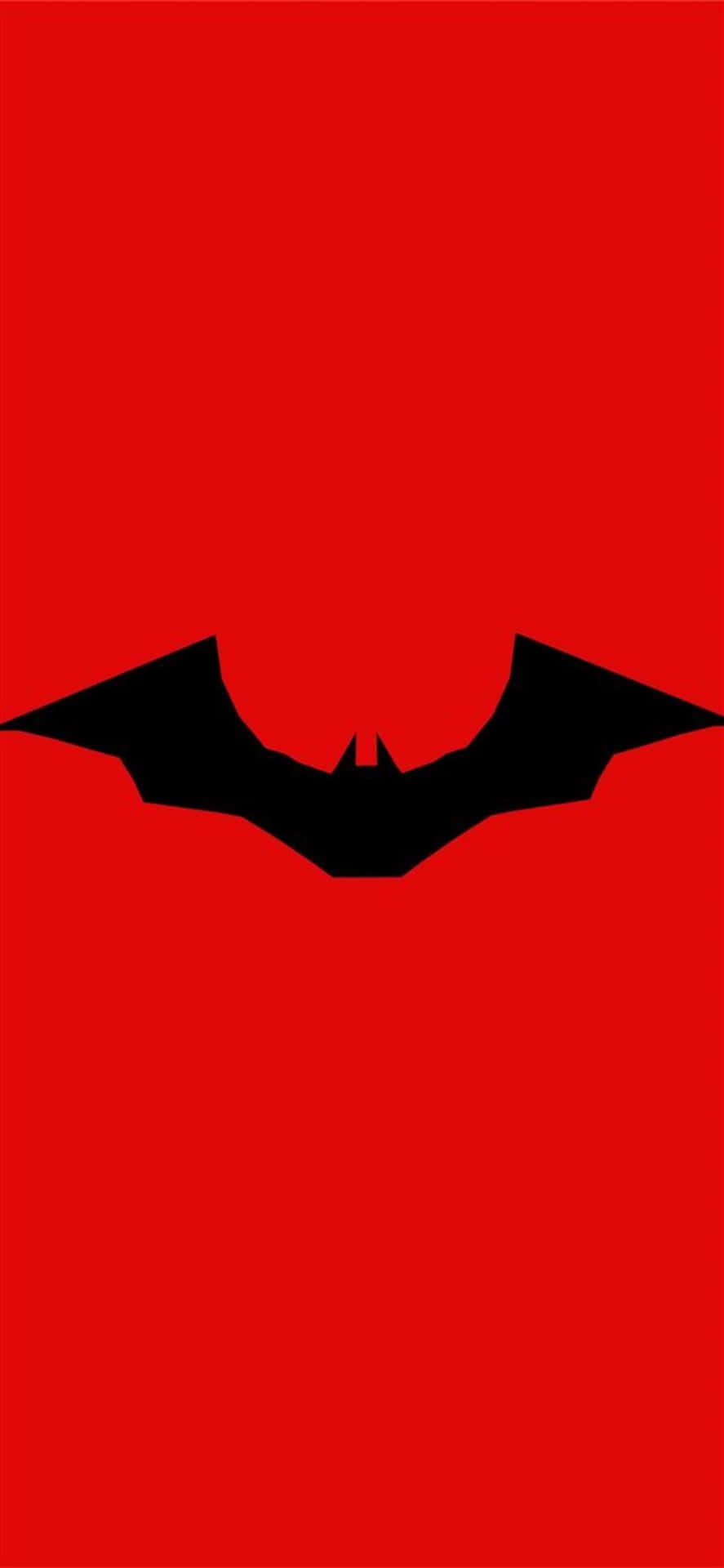 batman logo on red background Wallpaper