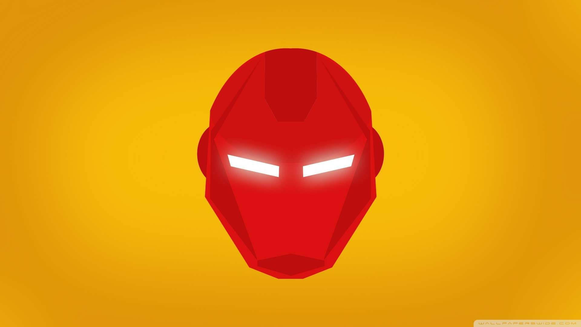 Red Iron Man Logo Wallpaper