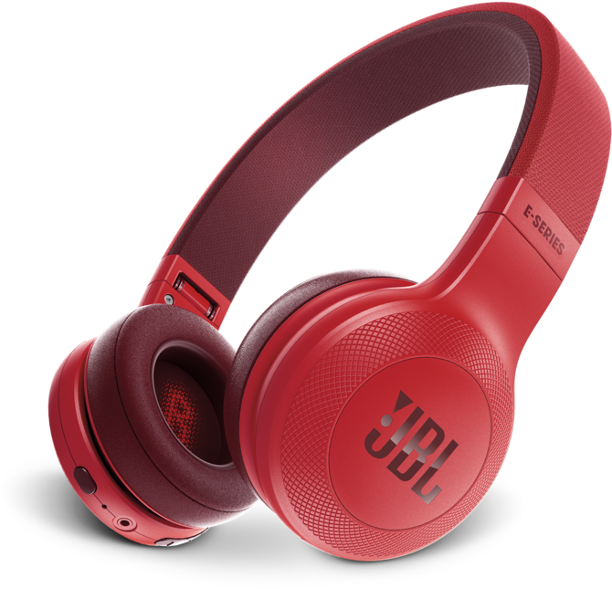 Red J B L Over Ear Headphones PNG