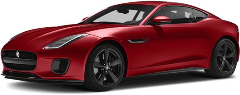 Red Jaguar F Type Coupe Side View PNG