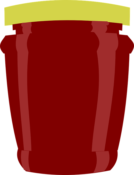 Red Jam Jar Vector Illustration PNG