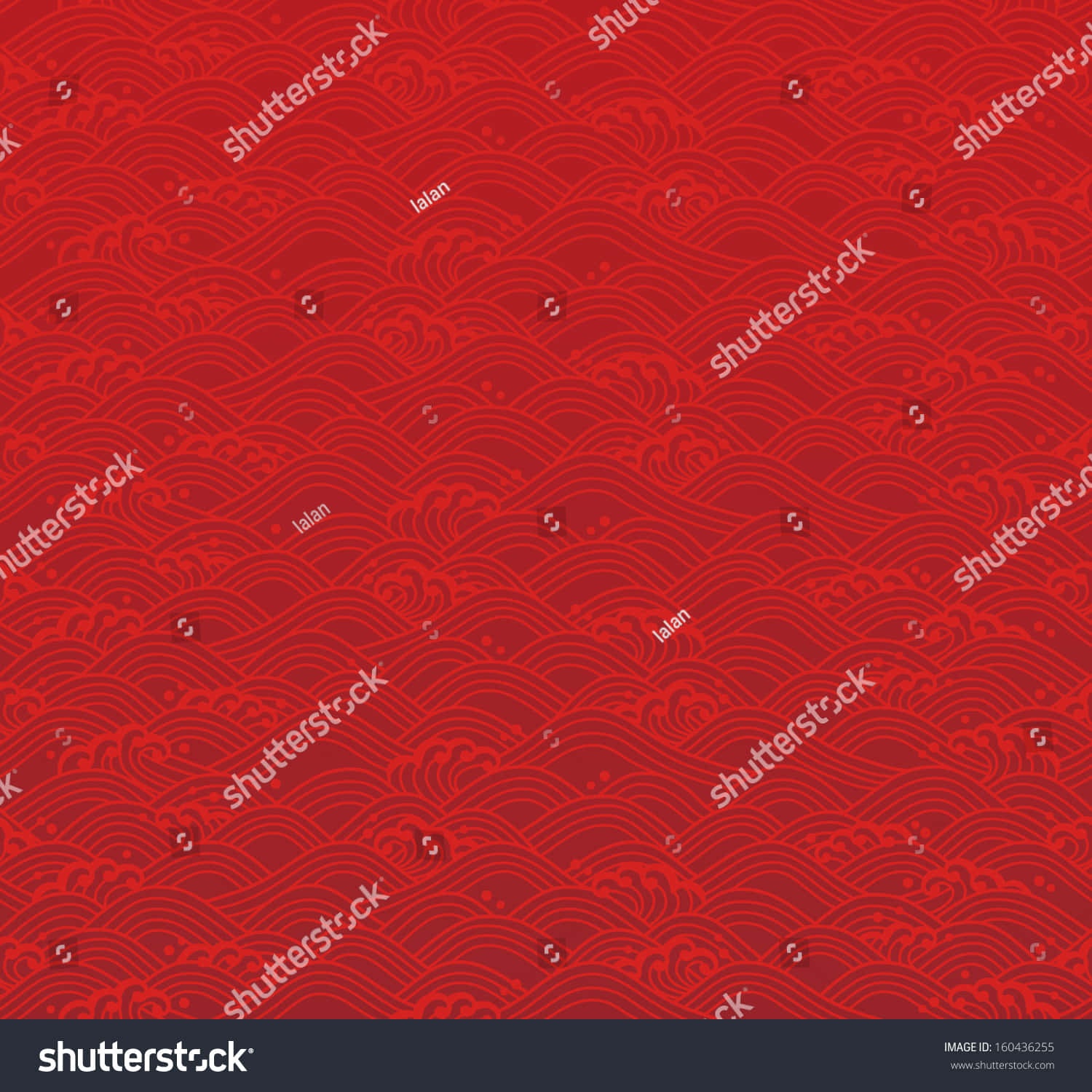 Red Chinese Wave Pattern Background Stock Vector Wallpaper