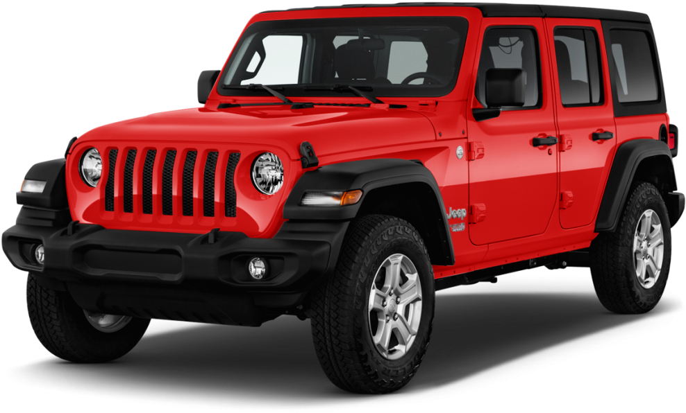 Red Jeep Wrangler Unlimited2023 PNG