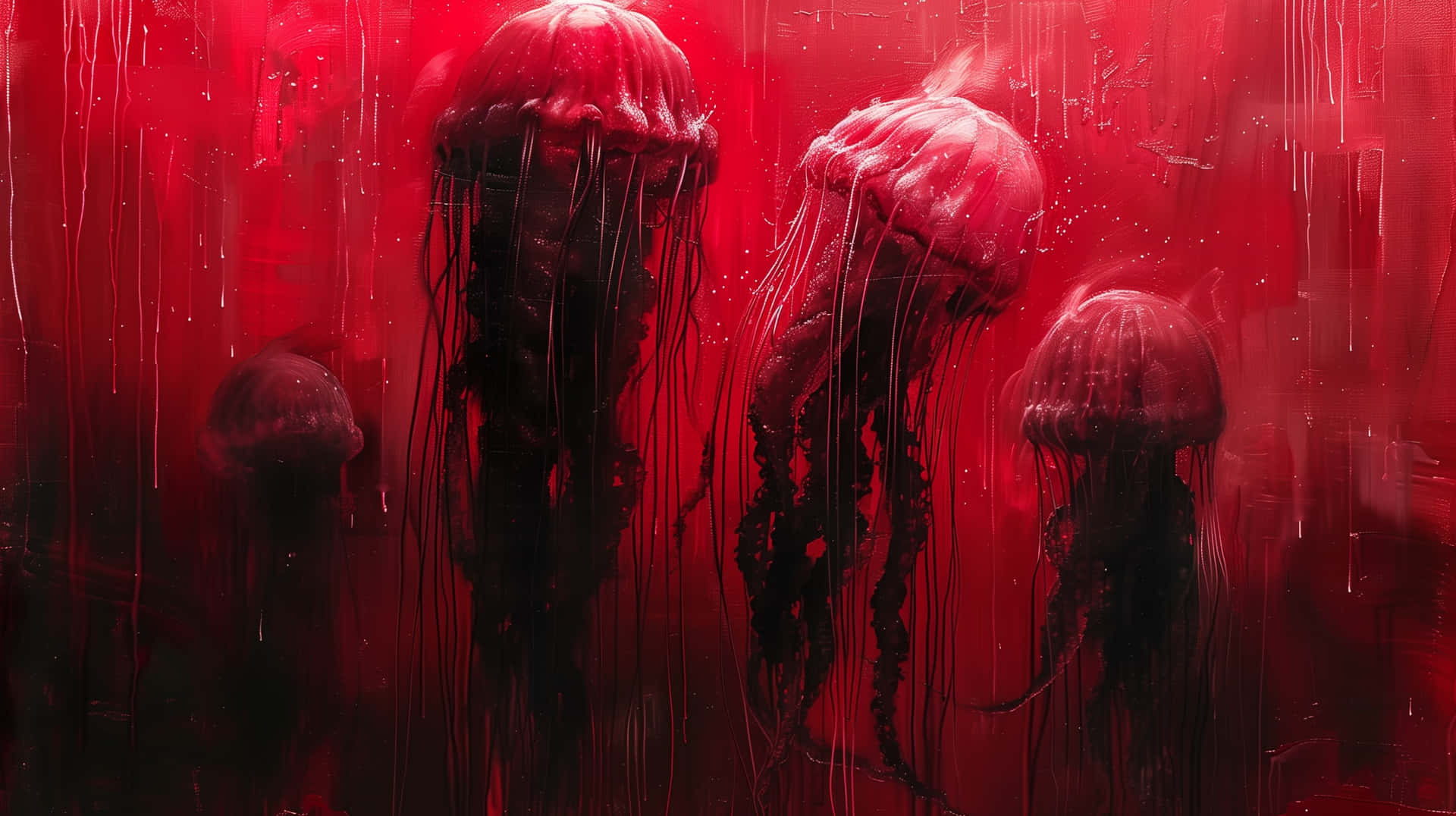 Red_ Jellyfish_ Abyss Wallpaper