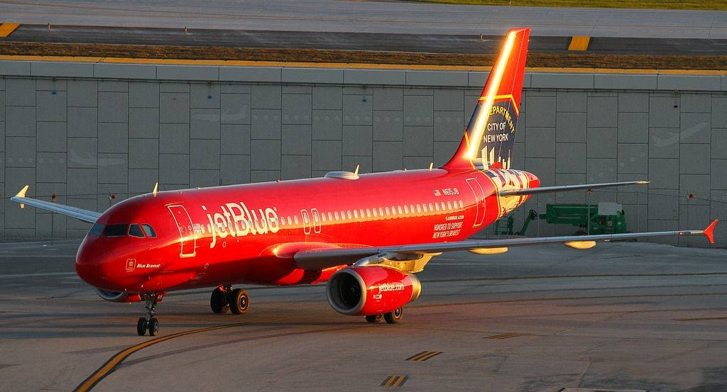 Red JetBlue Airways Airplane Wallpaper