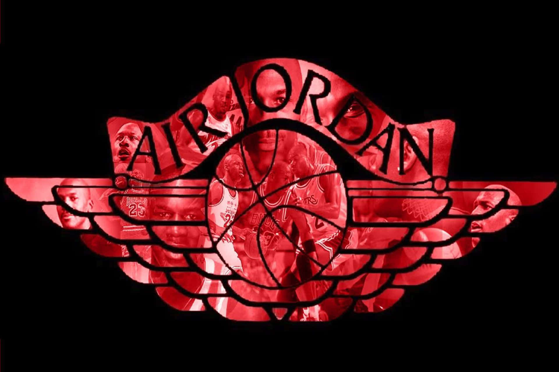 The Air Jordan Logo With Wings On It Wallpaper
