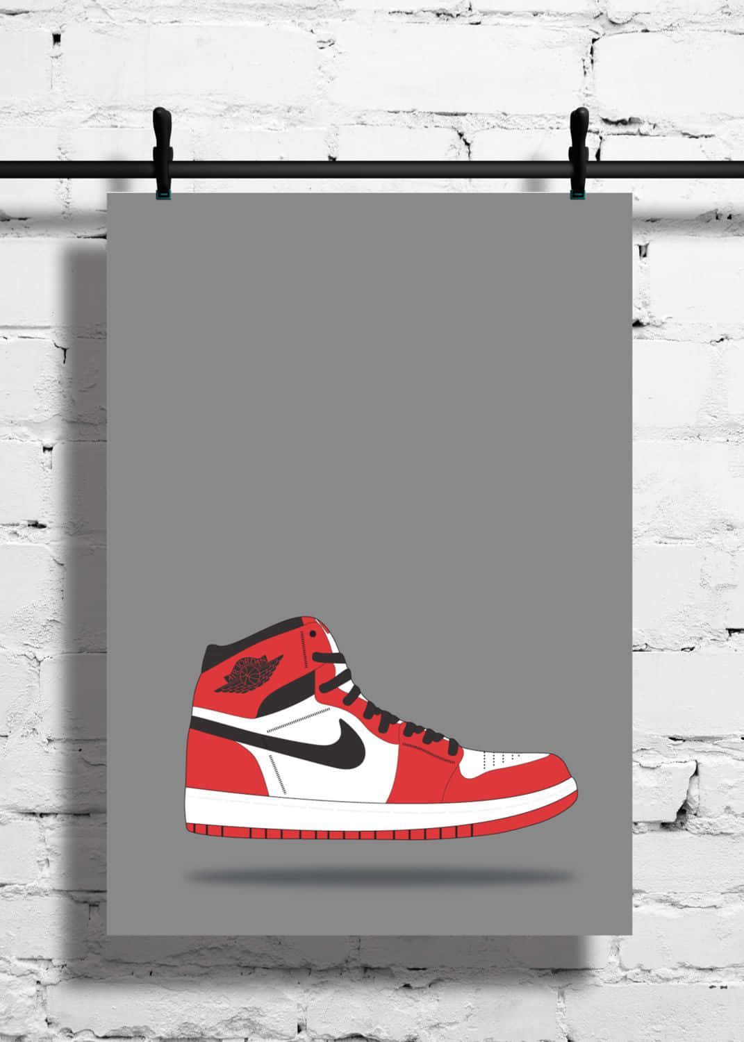 Stylish Red Jordan Shoes Wallpaper