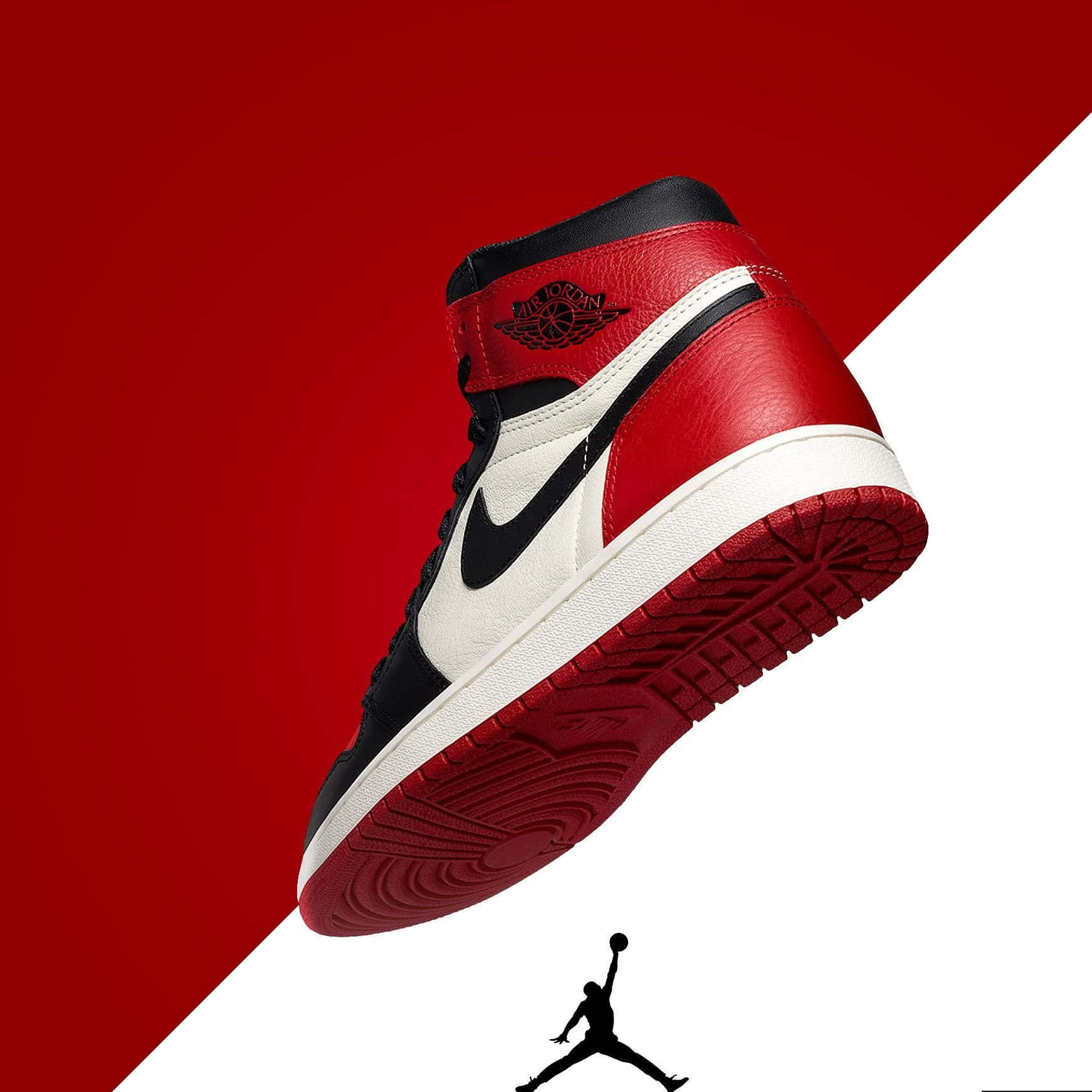 Røde Jordan Sneakers For kærligheden til stil Wallpaper