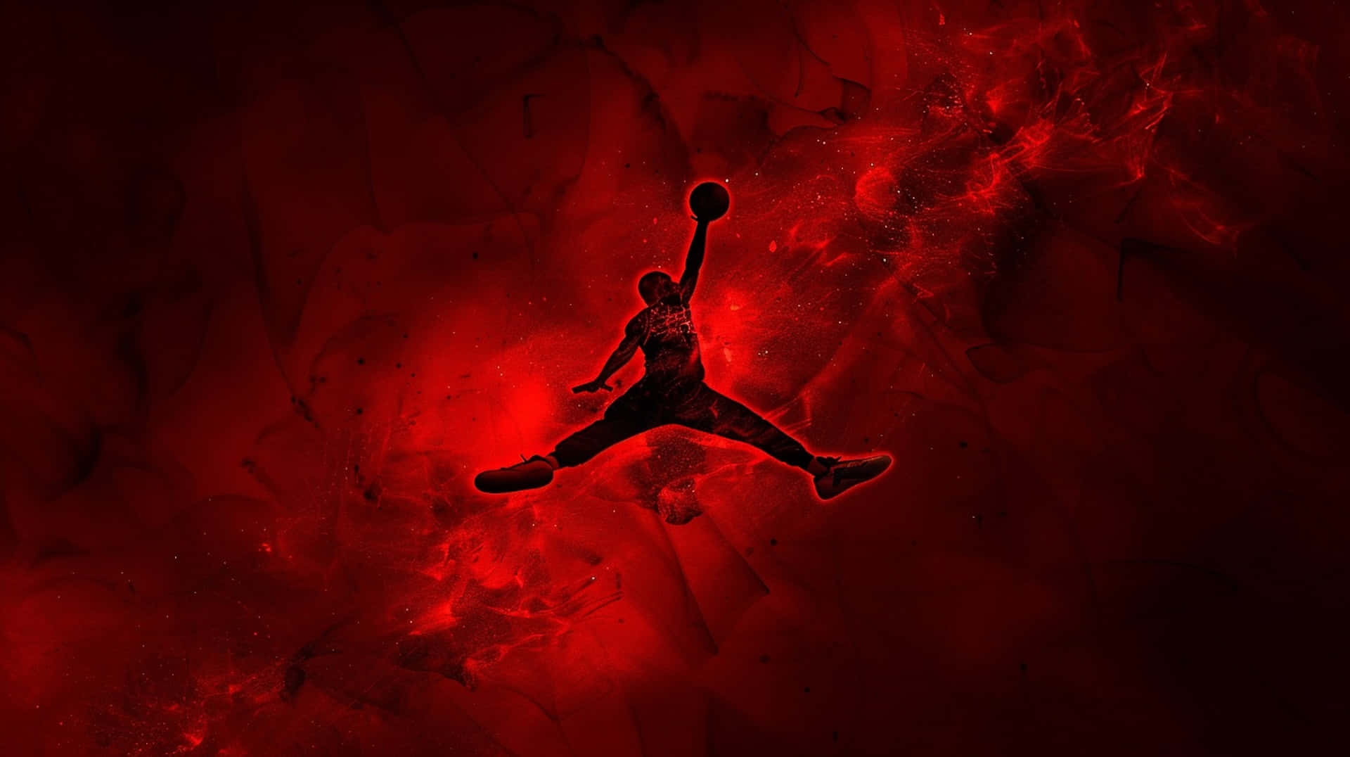 Red Jumpman Logo Background Wallpaper