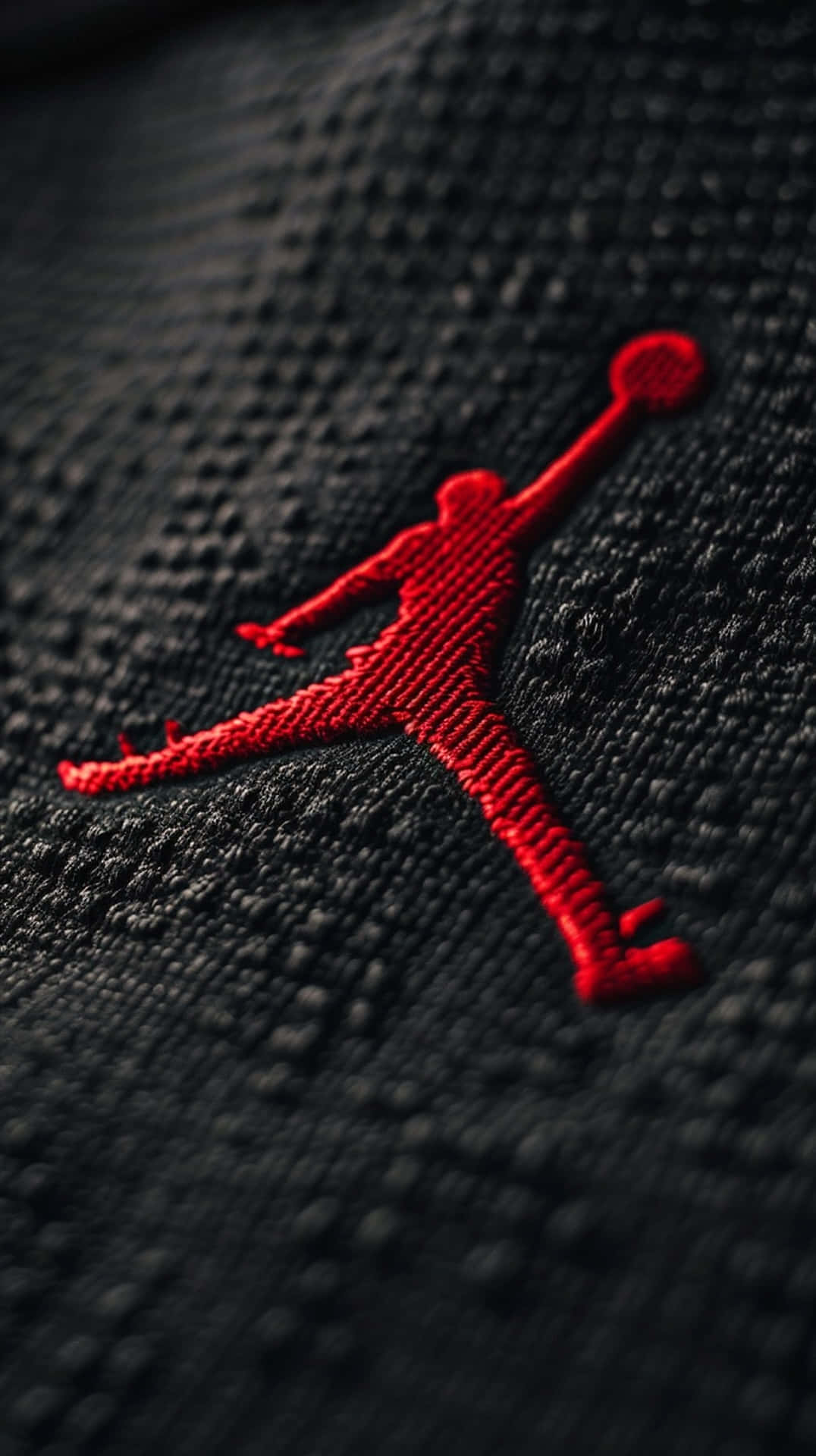 Red Jumpman Logo Embroidery Wallpaper