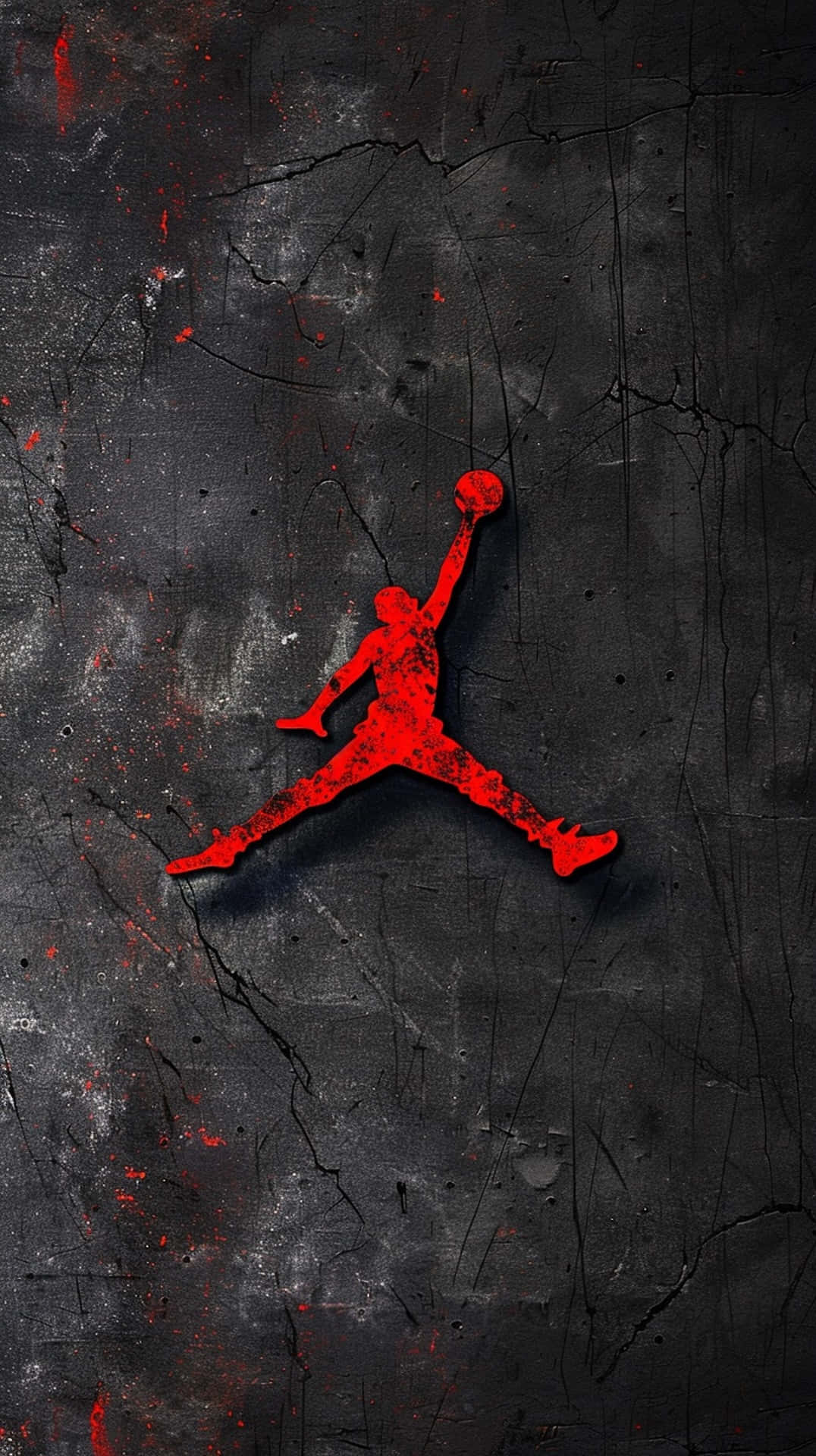 Red Jumpman Logoon Black Background Wallpaper