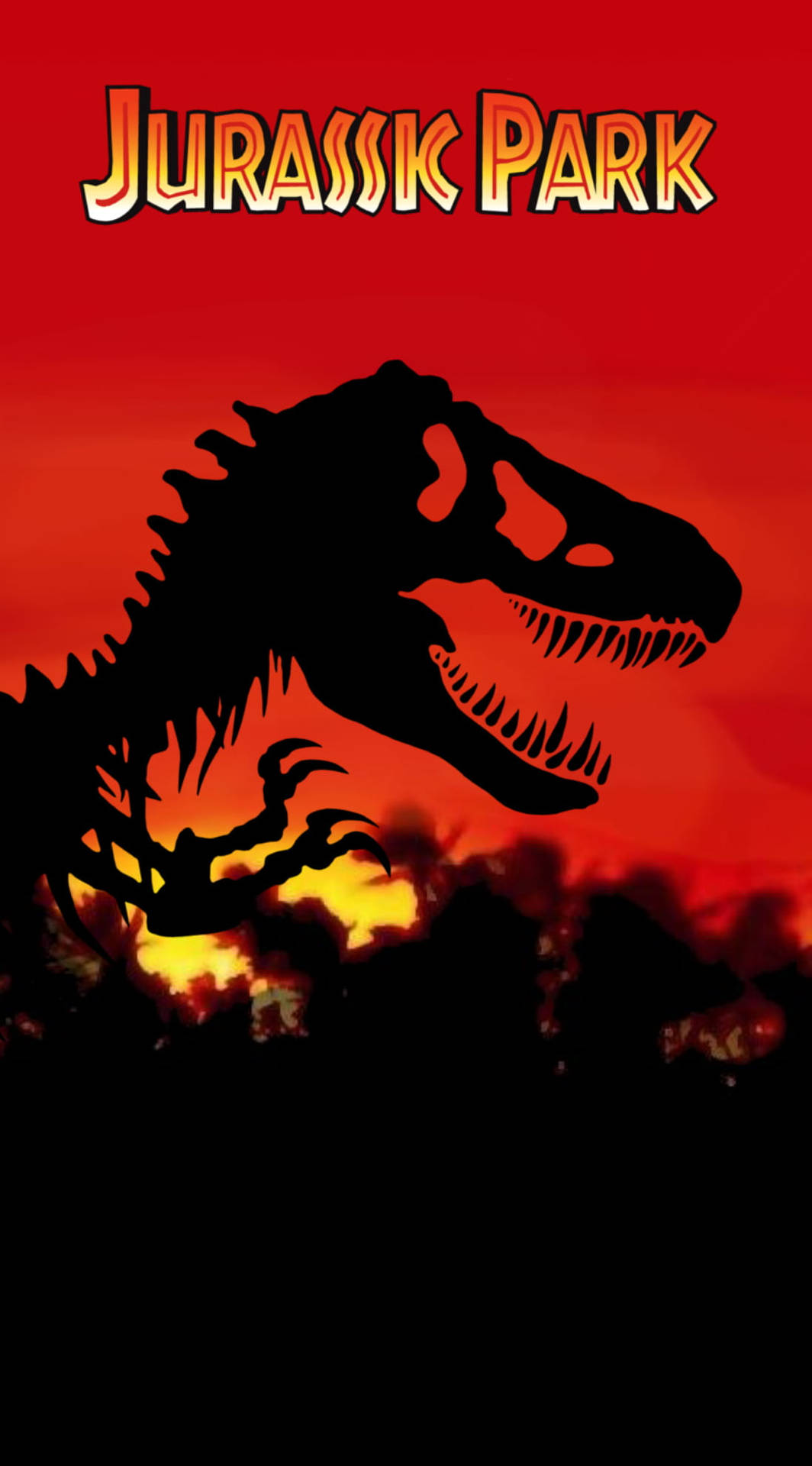 Rød Jurassic World Plakat Wallpaper