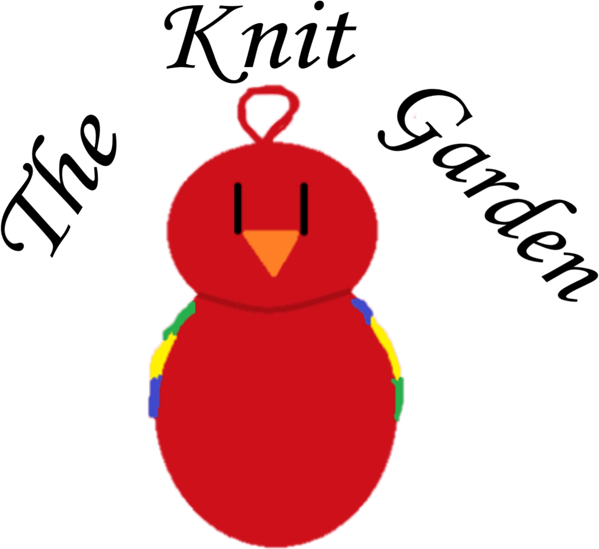Red Knit Bird Logo PNG