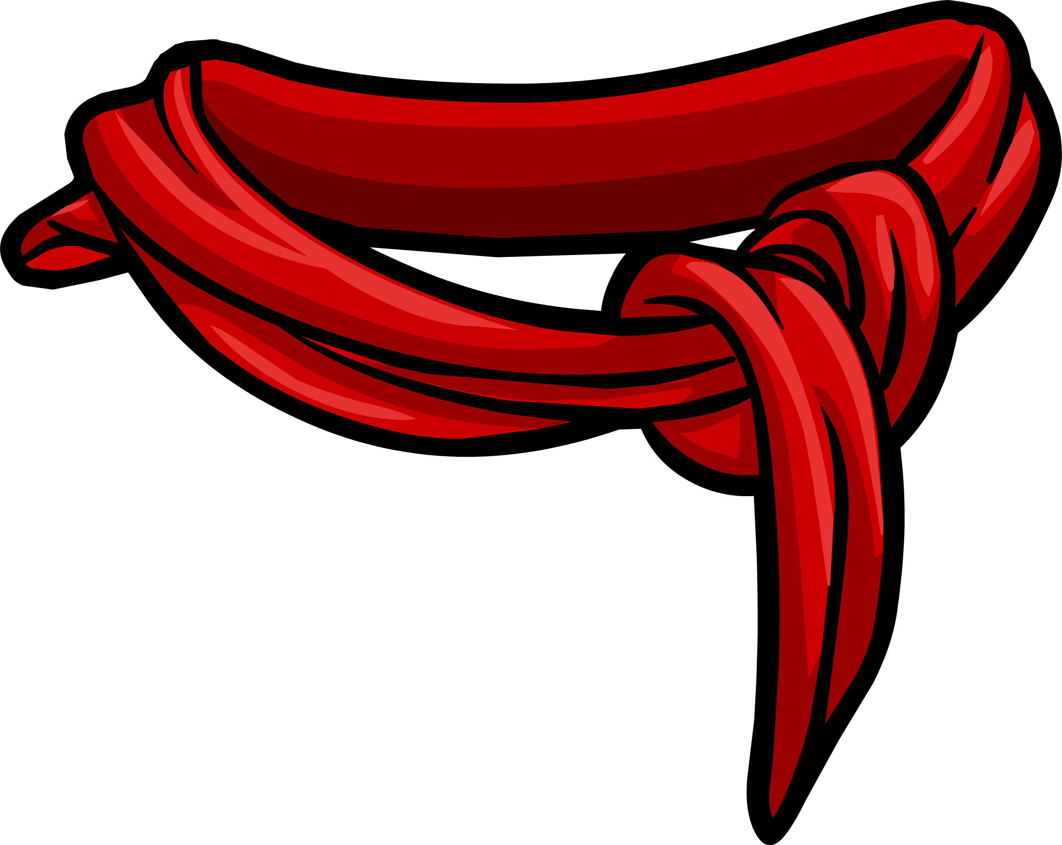 Red Knotted Scarf Illustration PNG