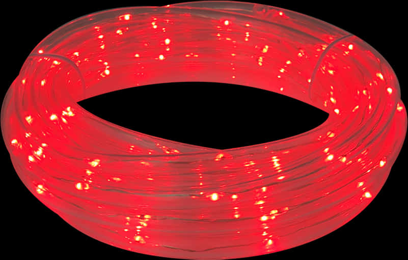 Red L E D Light Strip Coiled PNG
