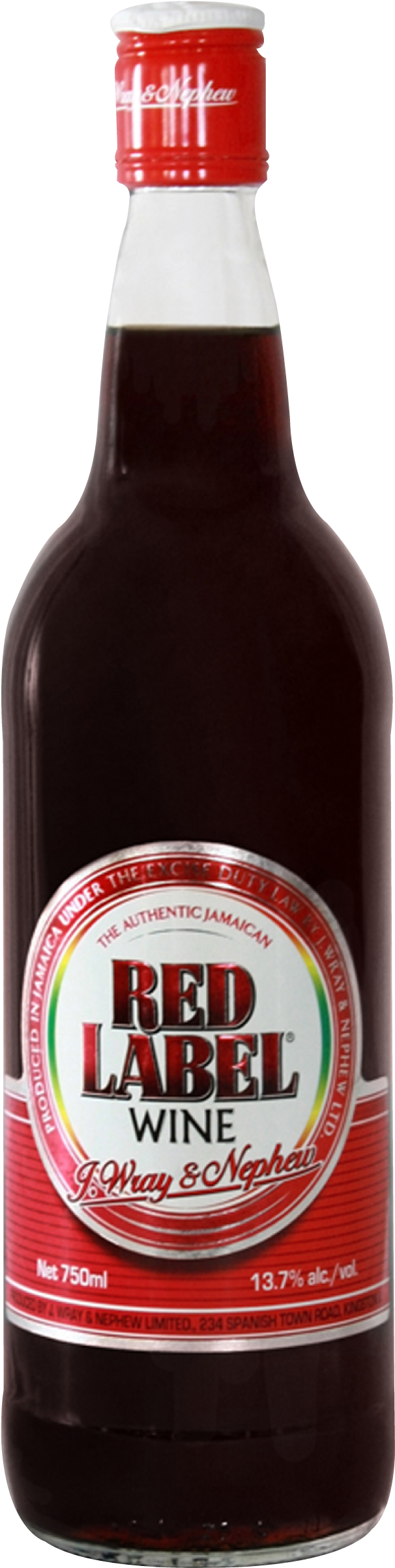 Red Label Wine Bottle PNG