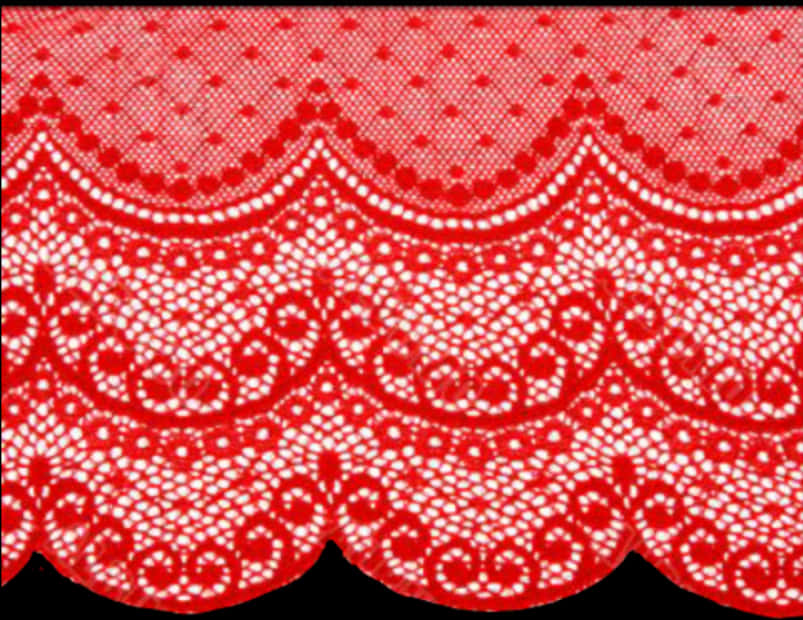 Red Lace Fabric Pattern PNG