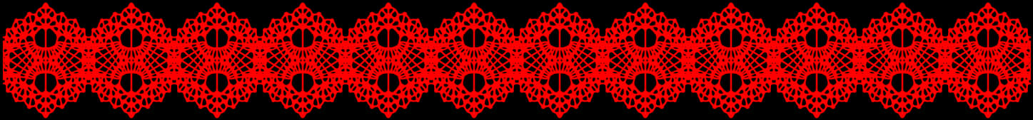 Red Lace Pattern Border PNG