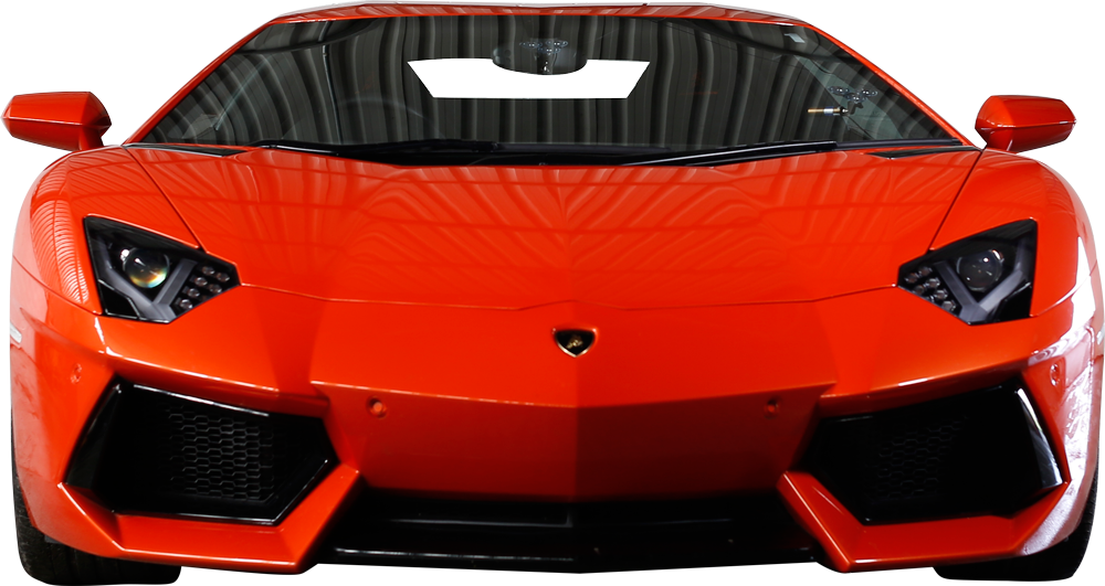 Red Lamborghini Aventador Front View PNG