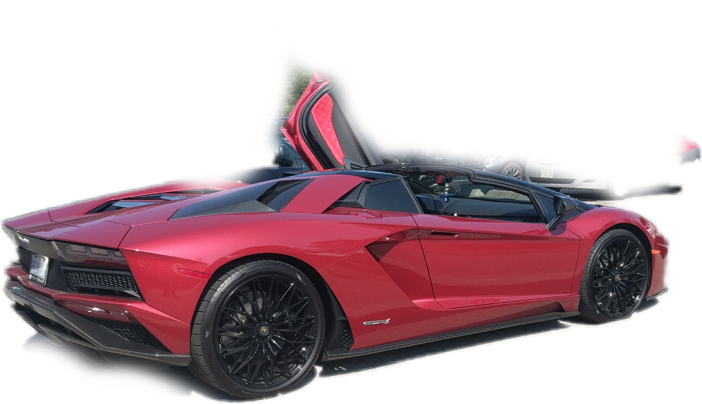 Red Lamborghini Aventador Roadster Open Door PNG